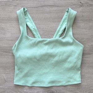 Alo Yoga ribbed crop top - Honeydew